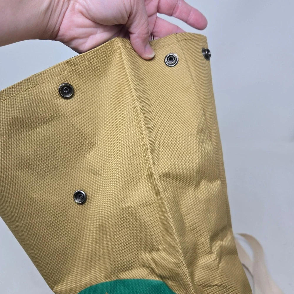 Starbucks Siren Logo Roll Top Backpack Khaki Tan Green Canvas Adjustable Straps